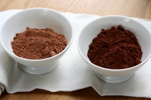 natural cocoa vs. Dutch-processed cocoa powder